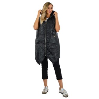   Steppelt ,strasszköves,kapucnis,zsebes mellény! fekete XL-XXL