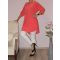 Egyszínű hátulja hosszabb ingtunika! korall XL-3XL