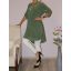 Egyszínű hátulja hosszabb ingtunika! khaki XL-3XL