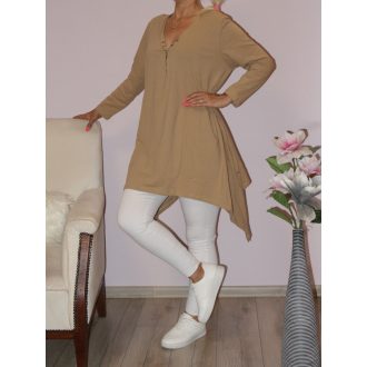 Patentos V nyakú,A vonalú tunika ! fangó XL-XXL