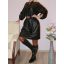 Latex anyagú,roll-up ujjú ingruha! fekete !  2XL-3XL
