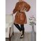 Latex anyagú,roll-up ujjú ingruha! cappuccino ! 2XL-3XL
