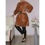 Latex anyagú,roll-up ujjú ingruha! cappuccino ! 2XL-3XL