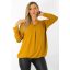 Egyszínű, ingfazonú ,gumis aljú felső! mustár L-XXL