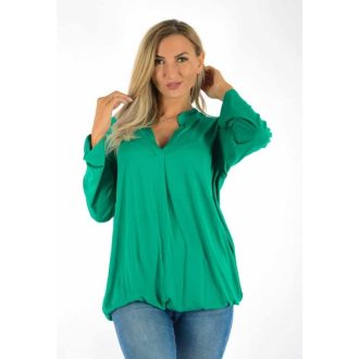 Egyszínű, ingfazonú ,gumis aljú felső! zöld L-XXL