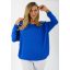 Egyszínű,lenge,gumis aljú felső ! királykék L-XXL