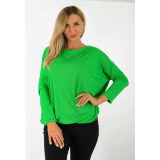 Egyszínű,lenge,gumis aljú felső ! zöld L-XXL
