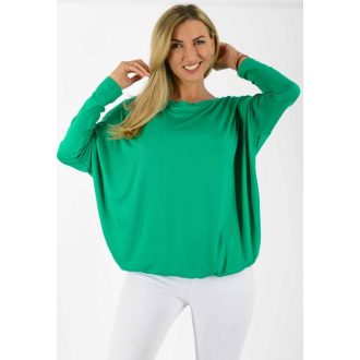 Egyszínű,lenge,gumis aljú felső ! zöld L-XXL