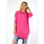 Egyszínű,aszimmetrikus lenge tunika! pink L-XXL