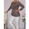 Leopárd mintás,csavart elejű felső ! M-XL