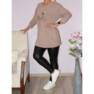 Hímzett bringás,prémium pamut tunika! fekete L-XL