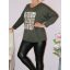 Arany szívecskés,alja kötős felső! khaki L-XXL