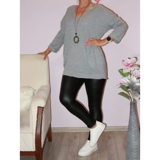 Láncos,zsebes, hátulja hosszabb tunika! szürke L-XL