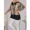 Ocelot mintás,V nyakú,denevérujjas,passzés aljú felső ! L-XXL