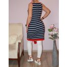 Csíkos,aszimmetrikus elejű tunika!  