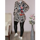 Egérkés,leopárdos,kapucnis cipzáras kardigán ! L-XXL