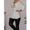 Stasszos virágos,V nyakú  felső! fehér XL-XXL
