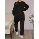 Zsebes szabadidőruha ! fekete M-XL