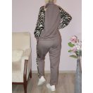 Zebra mintás,kapucnis,zsebes szabadidőruha !  M-XL