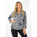 Mintás,ingfazonú, gumis aljú ,nadrágos szett ! fekete-fehér L-XXL