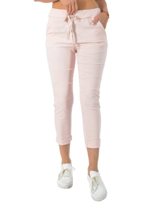 Zsebes ,gumisderekú nadrág ! púderrózsaszín  L-XXL