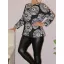 Mandala mintás,gumis aljú felső ! fekete-fehér XL-XXL