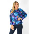 Virág mintás aszimmetrikus gumis aljú ,nadrágos szett !  L-XXL