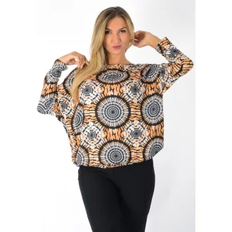 Mandala mintás,aszimmetrikus,gumis aljú felső !  L-XXL