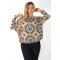 Mandala mintás,aszimmetrikus,gumis aljú felső !  L-XXL