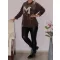 Strasszos M betűs,puhaanyagú felső! csokibarna L-XXL