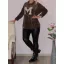Strasszos M betűs,puhaanyagú felső! csokibarna L-XXL