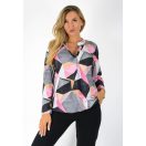 Geometriai mintás,ingfazonú, gumis aljú ,nadrágos szett !  L-XXL