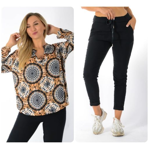 Mandala mintás,ingfazonú, gumis aljú ,nadrágos szett !  L-XXL