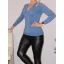 Csillámos,V nyakú felső! királykék S-XL