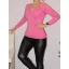 Csillámos,V nyakú gépi kötött felső! pink S-XL