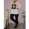 Görög mintás,leopárd betétes, felső ! fehér XXL-3XL