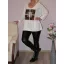 Görög mintás,leopárd betétes, felső ! fehér XXL-3XL
