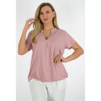   Egyszínű, ingfazonú ,gumis aljú felső! púderrózsaszín L-XXL