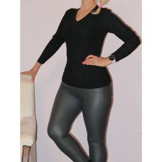 V nyakú kötött felső! fekete S-XL V nyakú kötött felső! fekete S-XL