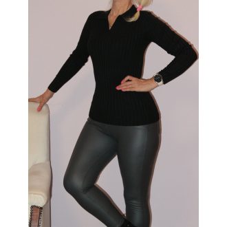Ingfazonú ,V nyakú kötött felső! fekete S-XL Ingfazonú ,V nyakú kötött felső! fekete S-XL