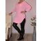 Felsliccelt aljú, csillámos,kötött tunika ! rózsaszín M-XL