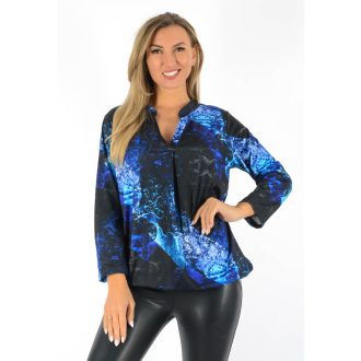 Mintás, ingfazonú ,gumis aljú felső!  fekete-kék L-XXL Mintás, ingfazonú ,gumis aljú felső!  fekete-kék L-XXL