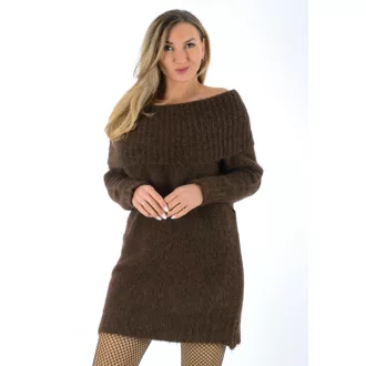 Pihe-puha mohair kötött tunika! csokibarna L-XL