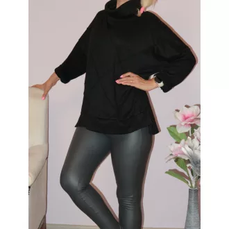 Geometriai mintás,puhaanyagú garbó!  fekete XL-XXL