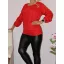 Denevérujjú,kitűzős,passzés aljú felső! piros L-XL