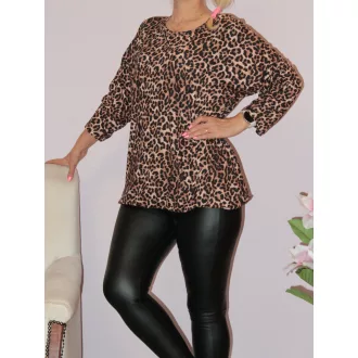 Leopárd mintás,gumis aljú felső !  XL-XXL