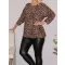 Leopárd mintás,gumis aljú felső !  XL-XXL