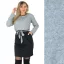 Csillámos puhaanyagú, zsebes ,öves  ruha! szürke-fekete S-XL