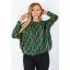 Mintás,csillámos, lurexes,aszimmetrikus,gumis aljú felső ! bronz-türkizzöld L-XXL