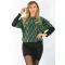 Mintás csillámos lurexes,denevérujjas ruha! türkizzöld-bronz M-XL